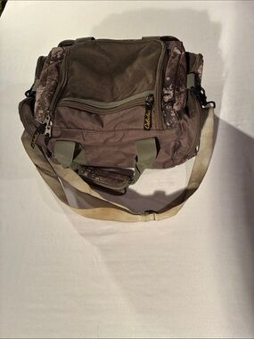 Cabela's Brown and Tan Men's Duffel Bag with Camouflage Accents